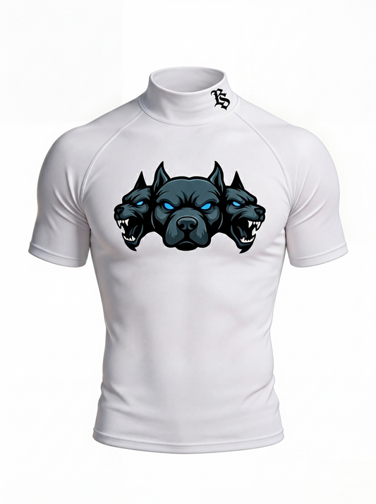 camiseta blanca de compresión