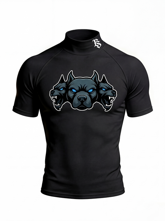 camiseta negra de compresión